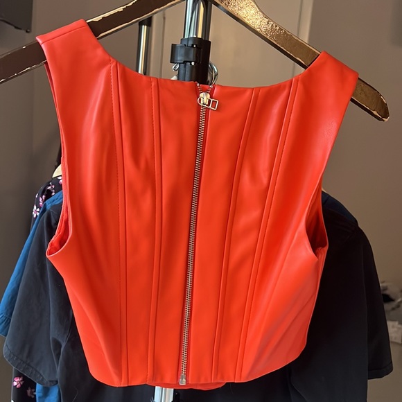 NWT STAUD ALICE CROPPED CORSET STYLE TOP. Size 6 - Picture 10 of 10